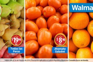 Walmart: martes de frescura frutas y verduras 16 de febrero