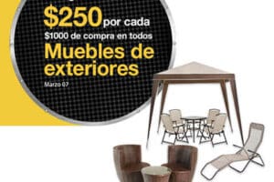 Comercial Mexicana: $250 por cada $1000 de compra en muebles exteriores, hidrolavadora Koblenz $999 y más