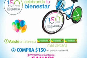 Promoción Bodega Aurrerá Nestlé gana bicicletas