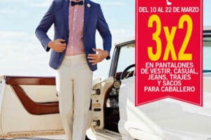 Sears: 3×2 en pantalones de vestir, casual, jeans, trajes y sacos para caballero