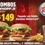 Burger King 2x1 en Combos Whopper Angry con tarjetas débito Banamex