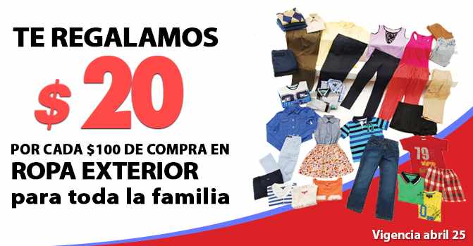 Comercial Mexicana: $20 de descuento por cada $100 de compra en ropa  exterior