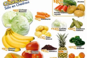 Chedraui: frutas y verduras 26 y 27 de abril