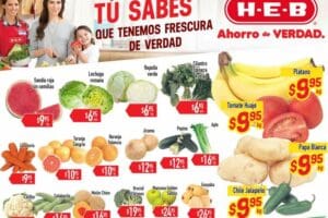 HEB: folleto de frutas y verduras del 26 al 28 de Abril