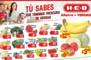 HEB: folleto de frutas y verduras 19 al 21 de Abril