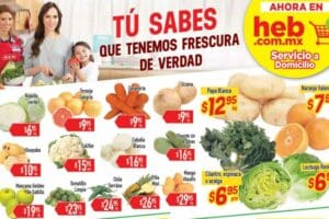 HEB: folleto de frutas y verduras del 5 al 7 de Abril