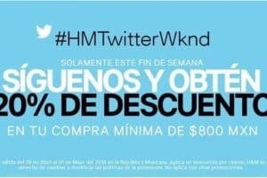 H&M: 20% de descuento con Twitter