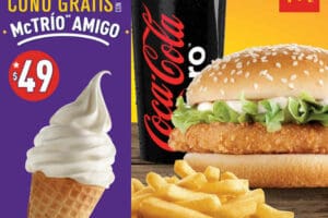 McDonald’s: McTrío Amigo $49 + Cono GRATIS con Facebook