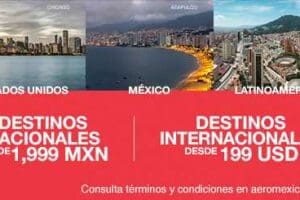 Outlet Aeromexico: ofertas de vuelos del 28 de abril al 3 de mayo