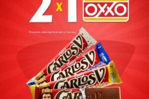 Oxxo: 2×1 en chocolates Carlos V Nestle