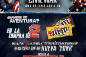 Promoción 7 Eleven, M&Ms y Snickers Gratis Vaso de Capitán America