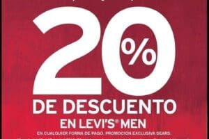Sears: 20% de descuento en Levis Men