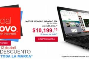 Venta especial Lenovo en Office Depot Abril 12