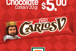 7-Eleven: chocolate Carlos V a $5 pesos