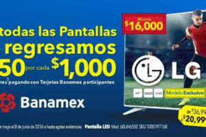 Best Buy: Hasta $150 en cupones por cada $1000 en pantallas con Banamex