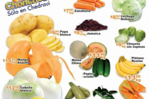 Chedraui: frutas y verduras 17 y 18 de Mayo