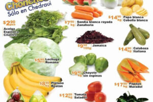 Chedraui: frutas y verduras 24 y 25 de Mayo