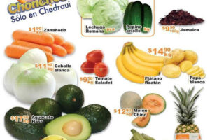 Chedraui: frutas y verduras 3 y 4 de Mayo