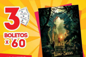 Cinemex: funciones matinée El Libro de la Selva 3 boletos por $60