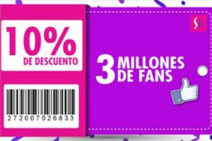 Suburbia: cupón 10% de descuento por 3 millones de Fans en Facebook