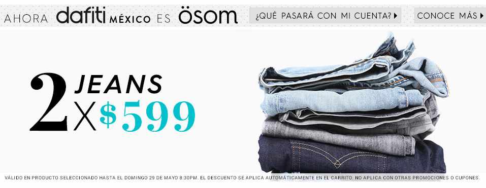 Ösom: oferta de 2 jeans por $599