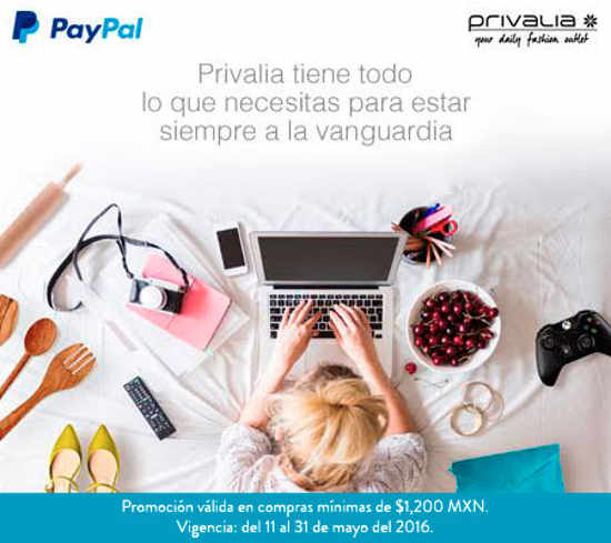 Privalia: cupón $200 de regalo pagando con PayPal