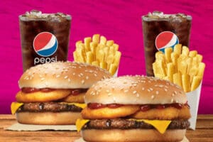 Burger King: cupón de 2 combos regulares Rodeo Burger por $74