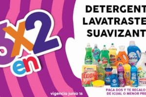 Julio Regalado 2016: 3×2 en detergentes, suavizantes y lavatrastes