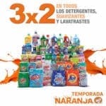 La Comer Temporada Naranja 3x2 en detergente, suavizantes y lavatrastes