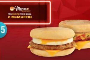 McDonalds: cupón de 2 McMuffin a $35 junio 7
