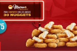 McDonalds: cupón 30 McNuggets por $75 junio 21