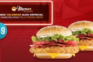 McDonald’s: cupón 2 Hamburguesas Pollo Tocino Crispy por $89