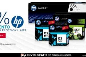Office Depot: 15% de descuento en consumibles HP de tinta y laser
