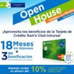Open House Sam's Club: 18 meses sin intereses y 3 de bonificación en certificado de regalo