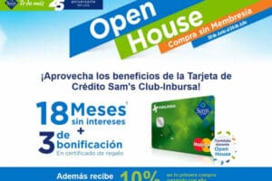 Open House Sam’s Club: 18 meses sin intereses y 3 de bonificación en certificado de regalo
