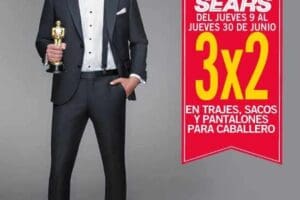 Sears: 3×2 en trajes, sacos y pantalones para caballero