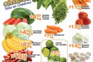 Chedraui: frutas y verduras 12 y 13 de julio