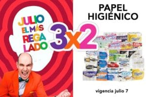 Promoción Julio Regalado 2016: 3×2 en papel higiénico