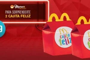 McDonald’s: 2 cajita feliz de hamburguesa con queso por $99