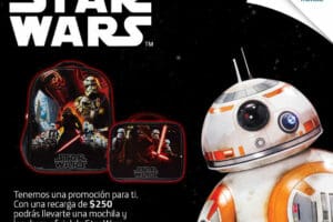 Promoción Movistar GRATIS Mochila Star Wars Recargas de $250