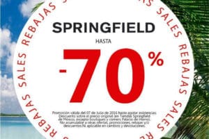 Springfield: rebajas de hasta 70% de descuento