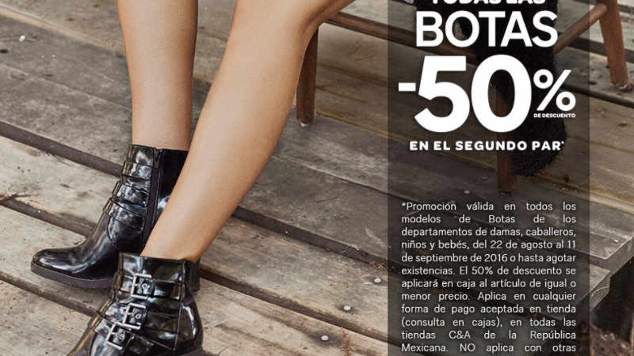 C\u0026A: 50% de descuento en el segundo par de botas