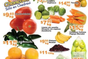 Chedraui: frutas y verduras 16 y 17 de agosto