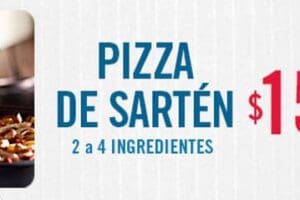 Domino’s Pizza: Pizza de Sartén de 2 a 4 ingredientes $159