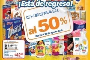 Folleto Chedraui al 50% del 26 al 28 de Agosto