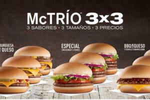 McDonald’s: McTríos 3×3 (hamburguesa, papas medianas y refresco refill) desde $39