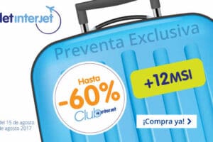 Outlet Club Interjet: hasta 60% de descuento + 12 mese sin intereses