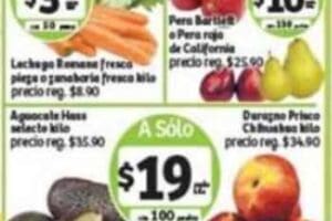 Soriana: frutas y verduras 9 y 10 de agosto