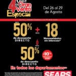 4 días de Gran Venta Especia Sears