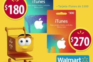 Walmart: descuentos en tarjetas iTunes de $1000 a $900 pesos, $600 a $540 y más